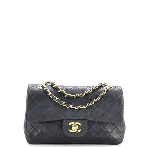 CHANEL Vintage Classic Double Flap Bag Quilted Lambskin Small