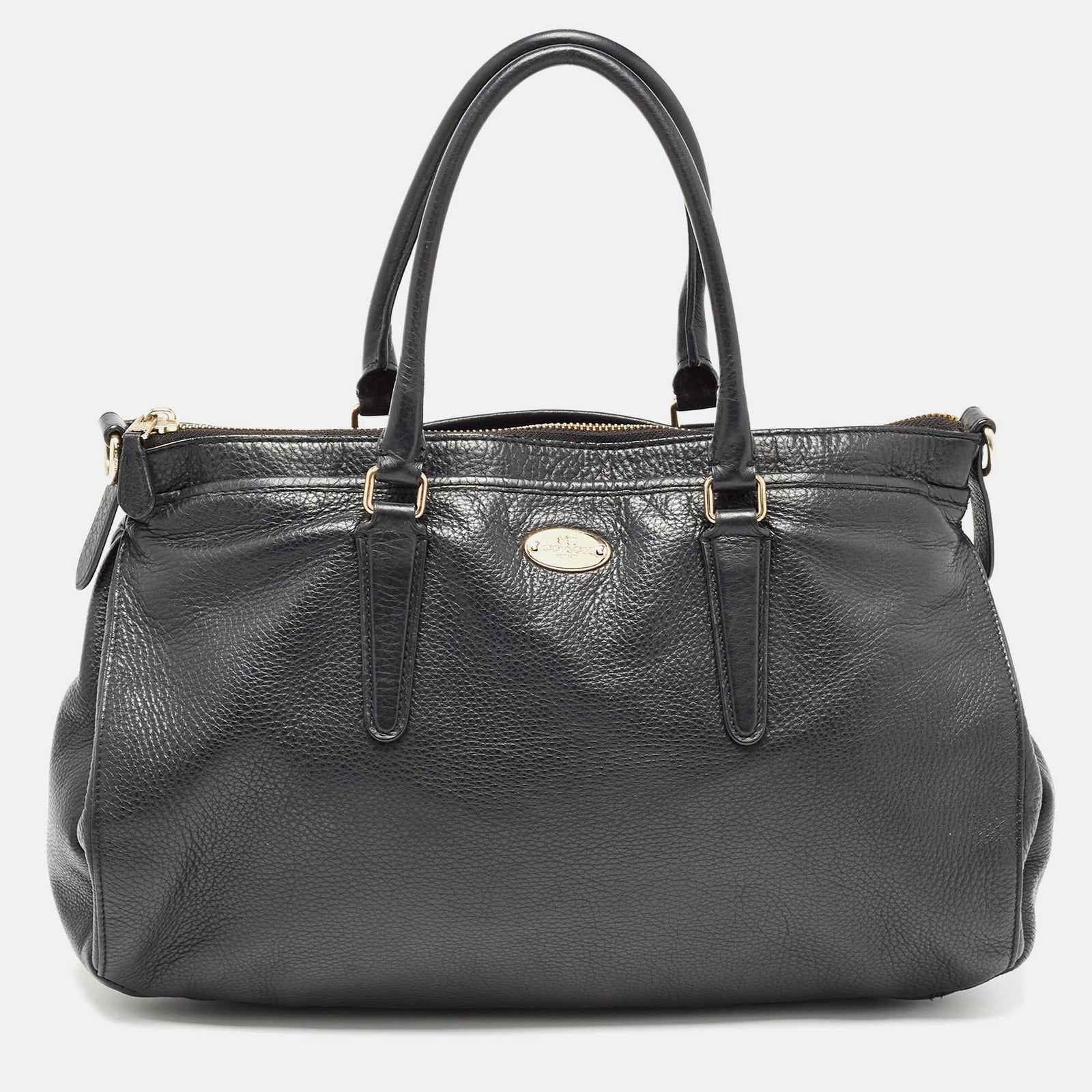 Coach Black Leather Morgan Tote