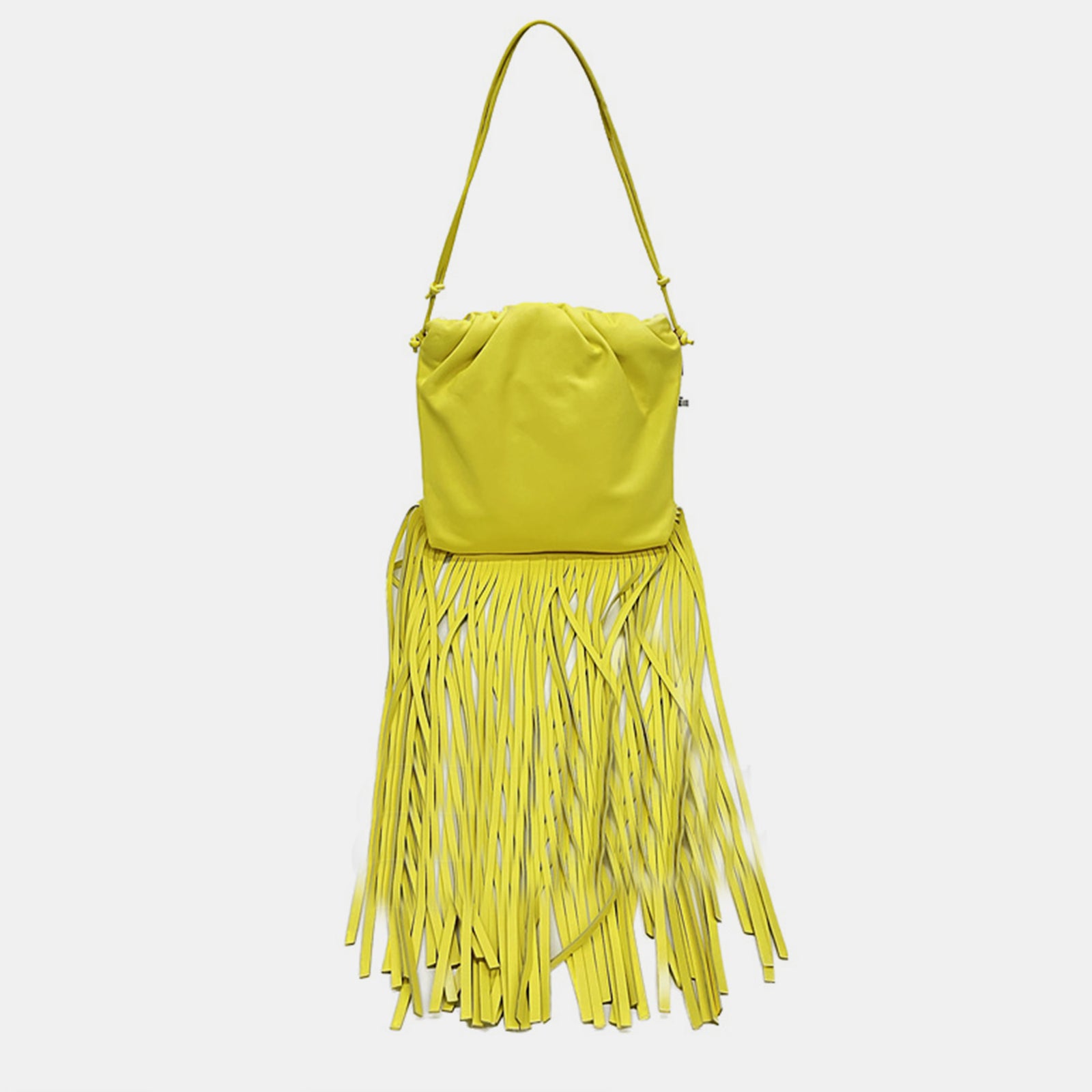 Bottega Veneta Yellow Nappa The Fringe Shoulder Bag