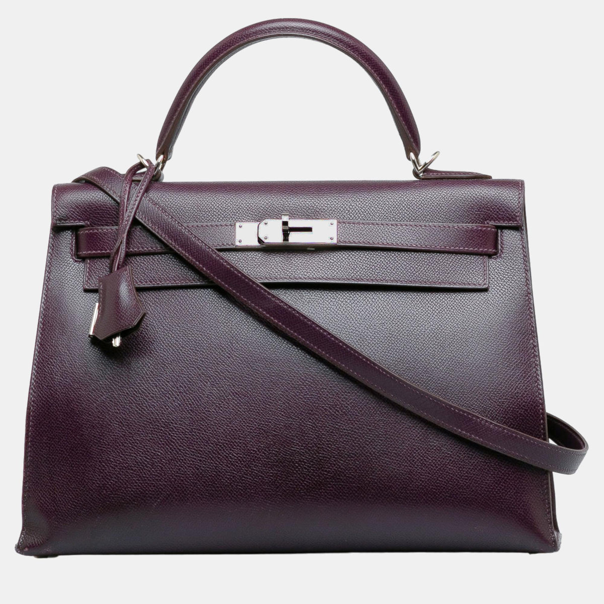 Hermès Purple 2002 Veau Graine Lisse Kelly Sellier 32