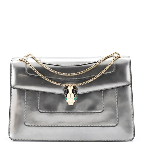 BVLGARI Serpenti Forever Shoulder Bag Patent Medium