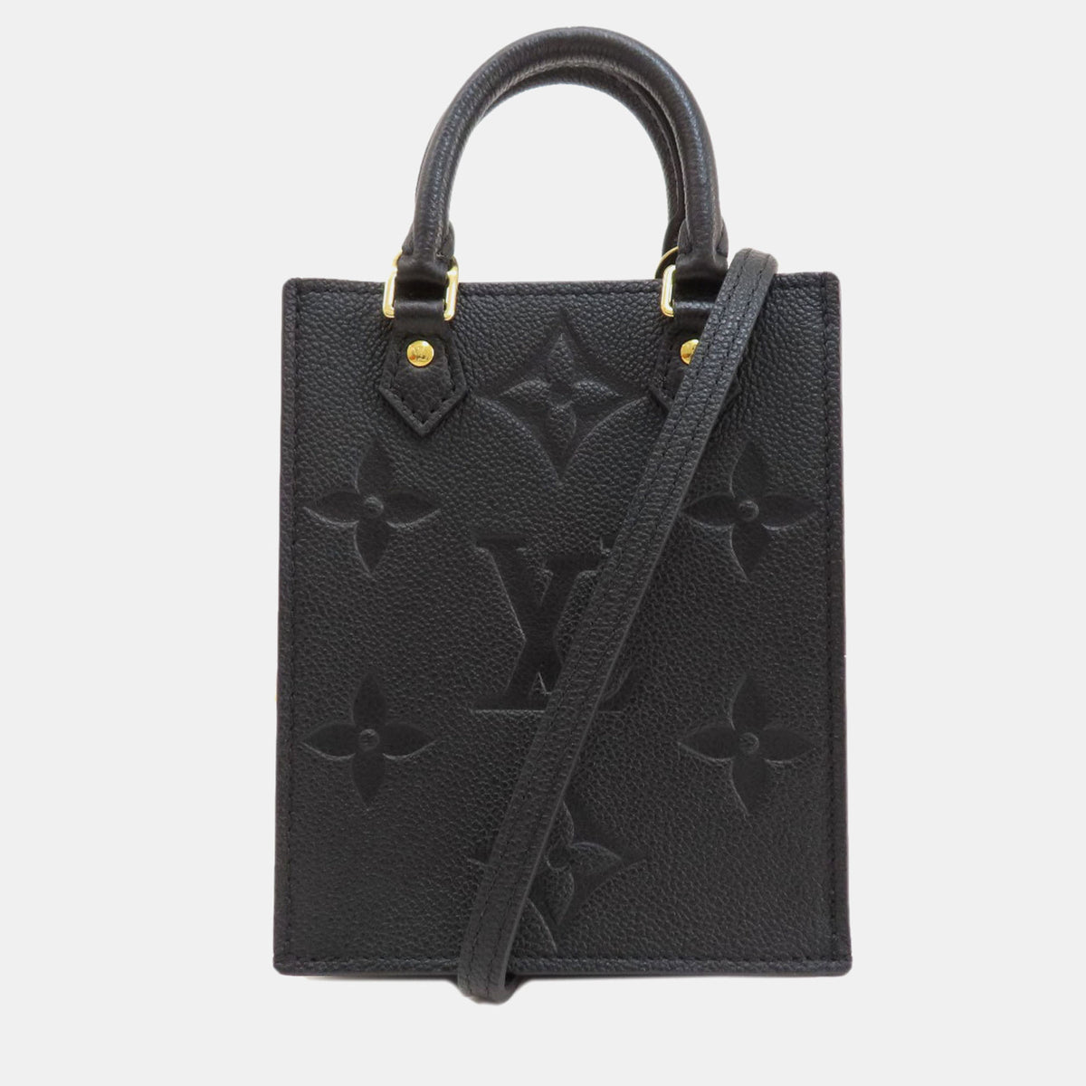 Louis Vuitton Black Leather Petite  Sac Plat Tote Bag
