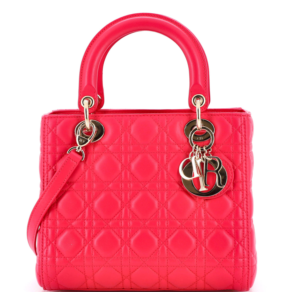 Christian Dior Lady Dior Bag Cannage Quilt Lambskin Medium