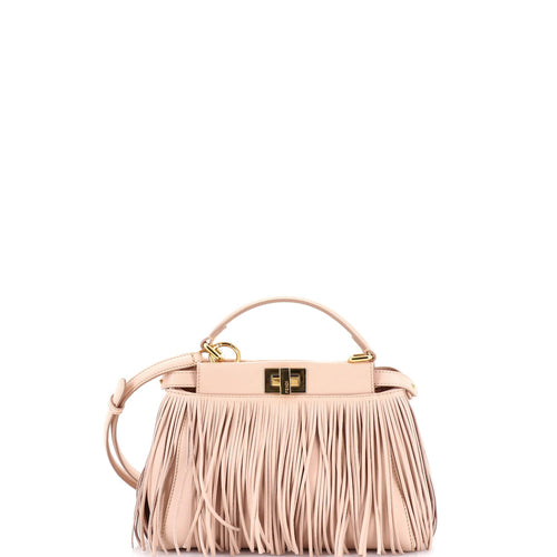 FENDI Peekaboo Bag Fringe Leather Mini