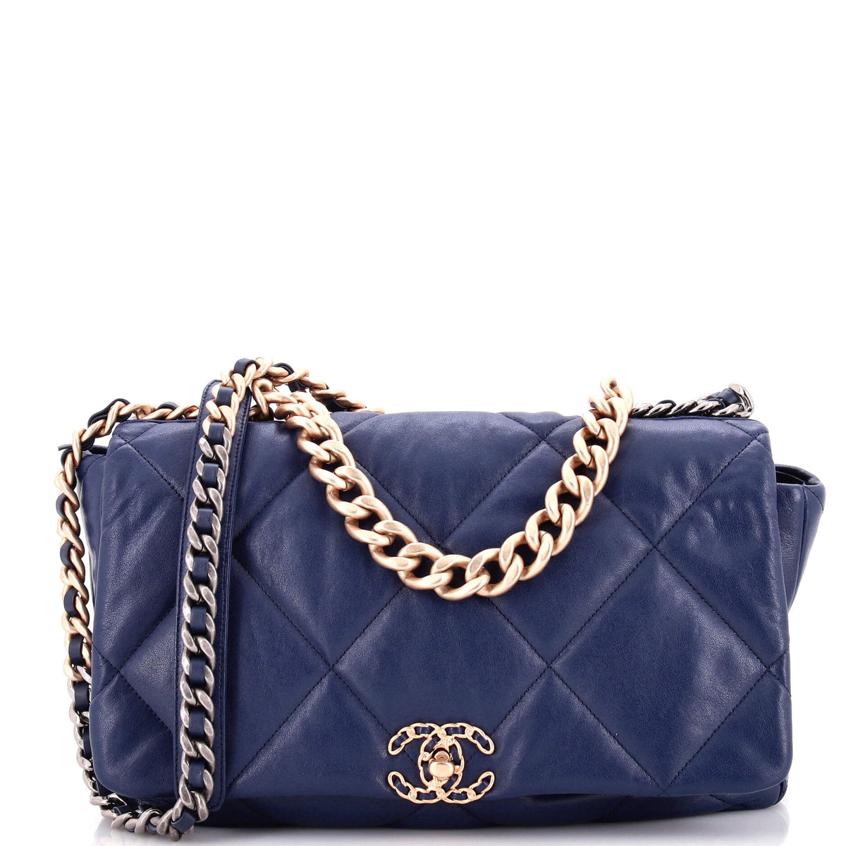 Chanel CHANEL 19 Flap Bag Quilted Leather Maxi
