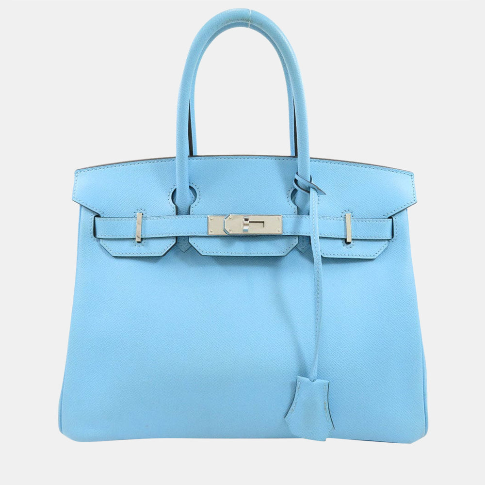 Birkin 30 Celeste Handbag Epson Ladies