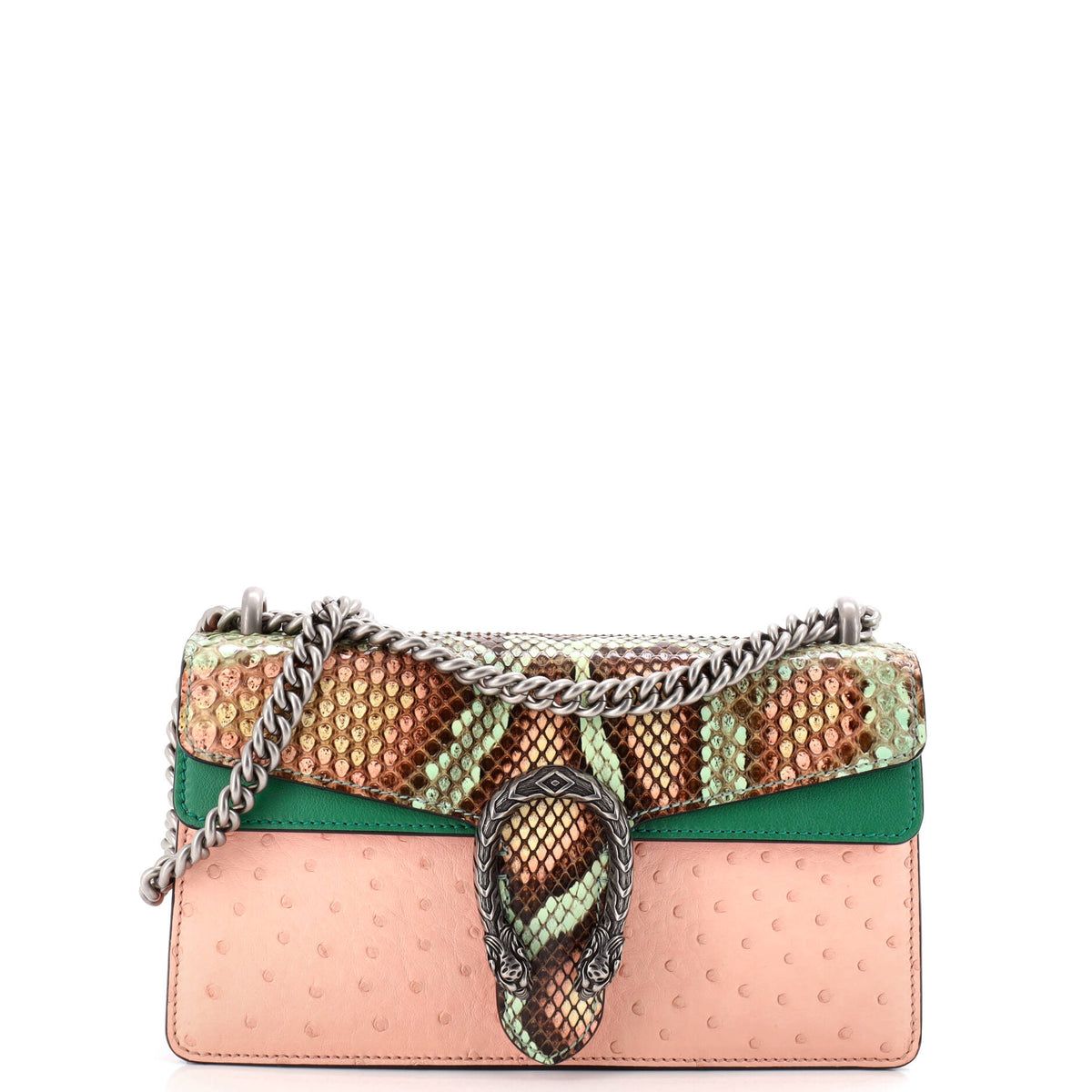 Gucci GUCCI Dionysus Bag Python with Ostrich and Leather Small