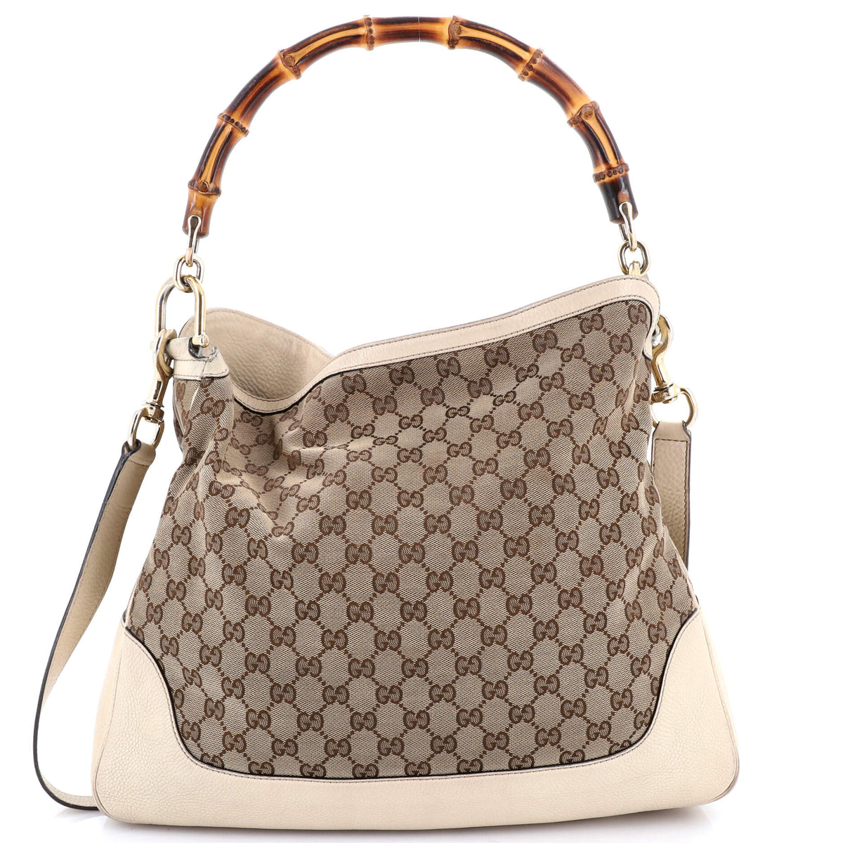 Gucci GUCCI Diana Bamboo Shoulder Bag GG Canvas Medium