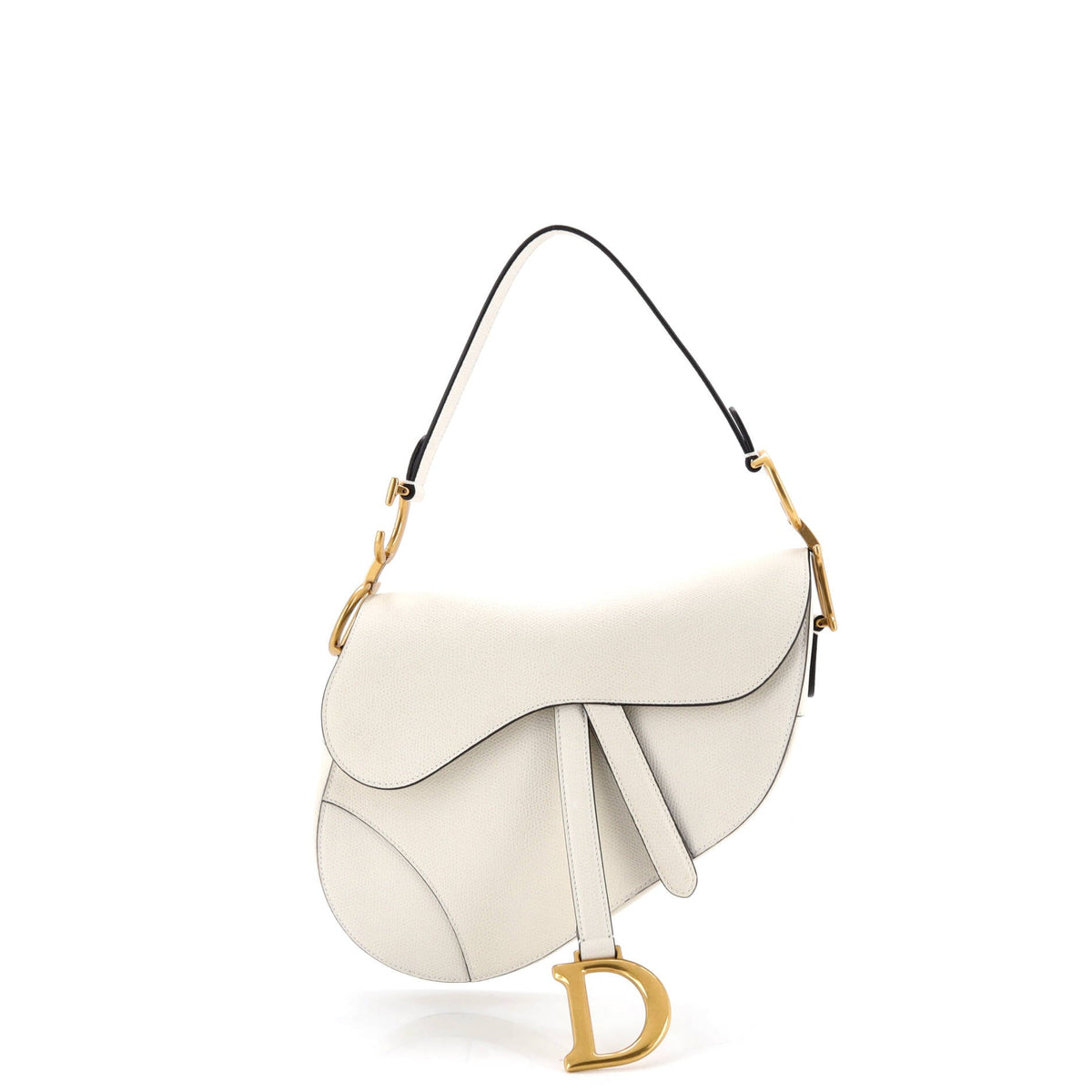 Christian Dior Saddle Handbag Leather Medium