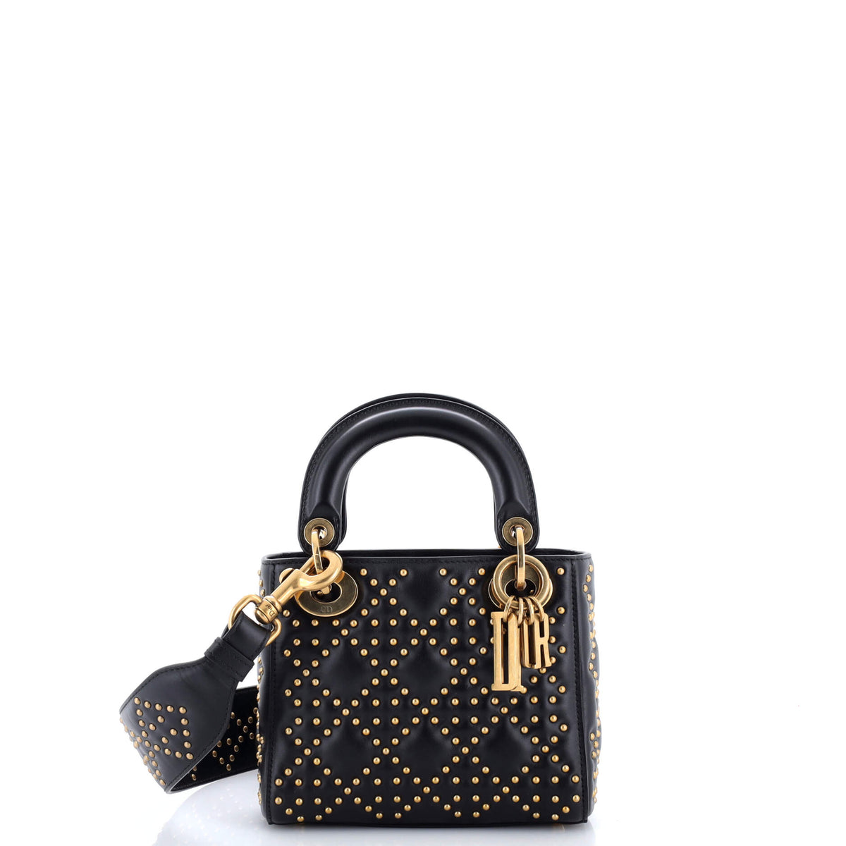 Christian Dior Supple Lady Dior Bag Cannage Studded Lambskin Mini