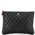 CHANEL O Case Clutch Quilted Caviar Medium