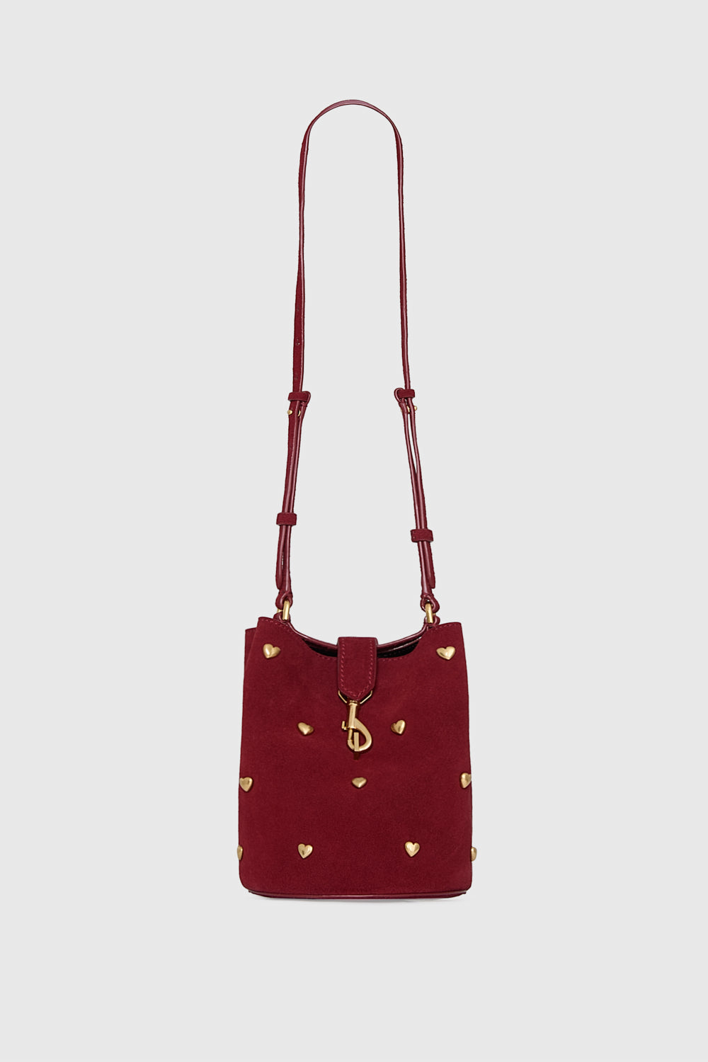 Rebecca Minkoff Small Heart Bucket Bag In Cayenne