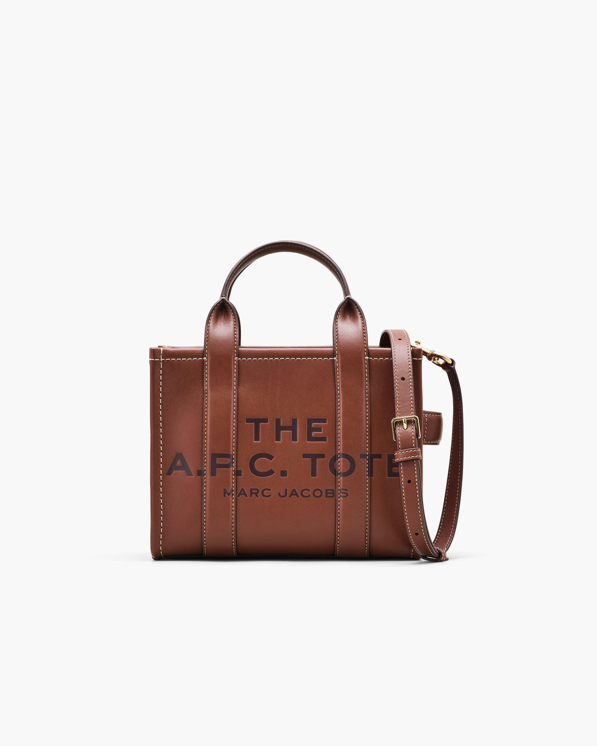 Marc Jacobs Marc Jacobs The A.P.C. X Marc Jacobs Leather Small Tote Bag in Hazelnut