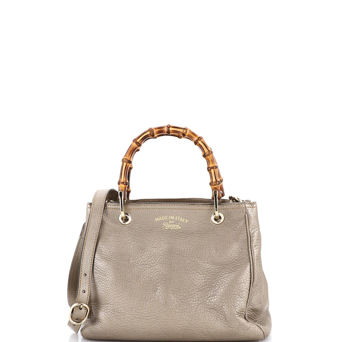 Gucci GUCCI Bamboo Shopper Tote Leather Small