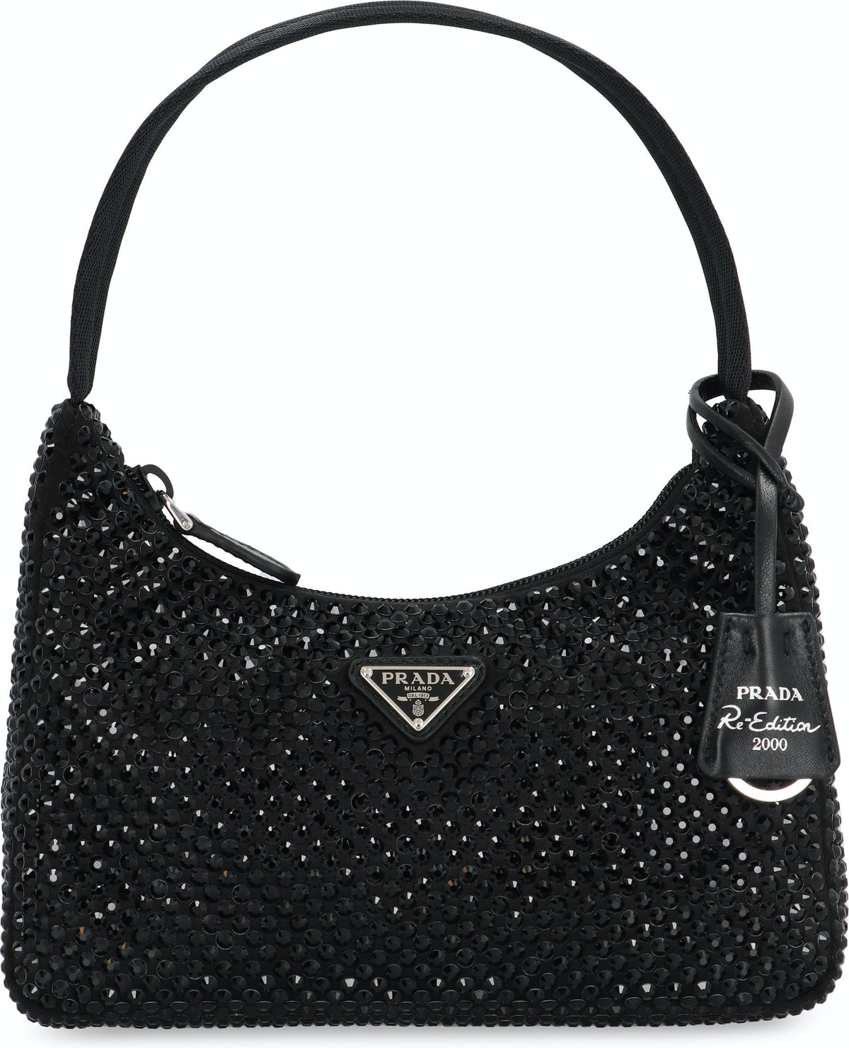 Prada Women's Satin Mini Bag in Black | 1BC515VOOO2AWL Color F0002
