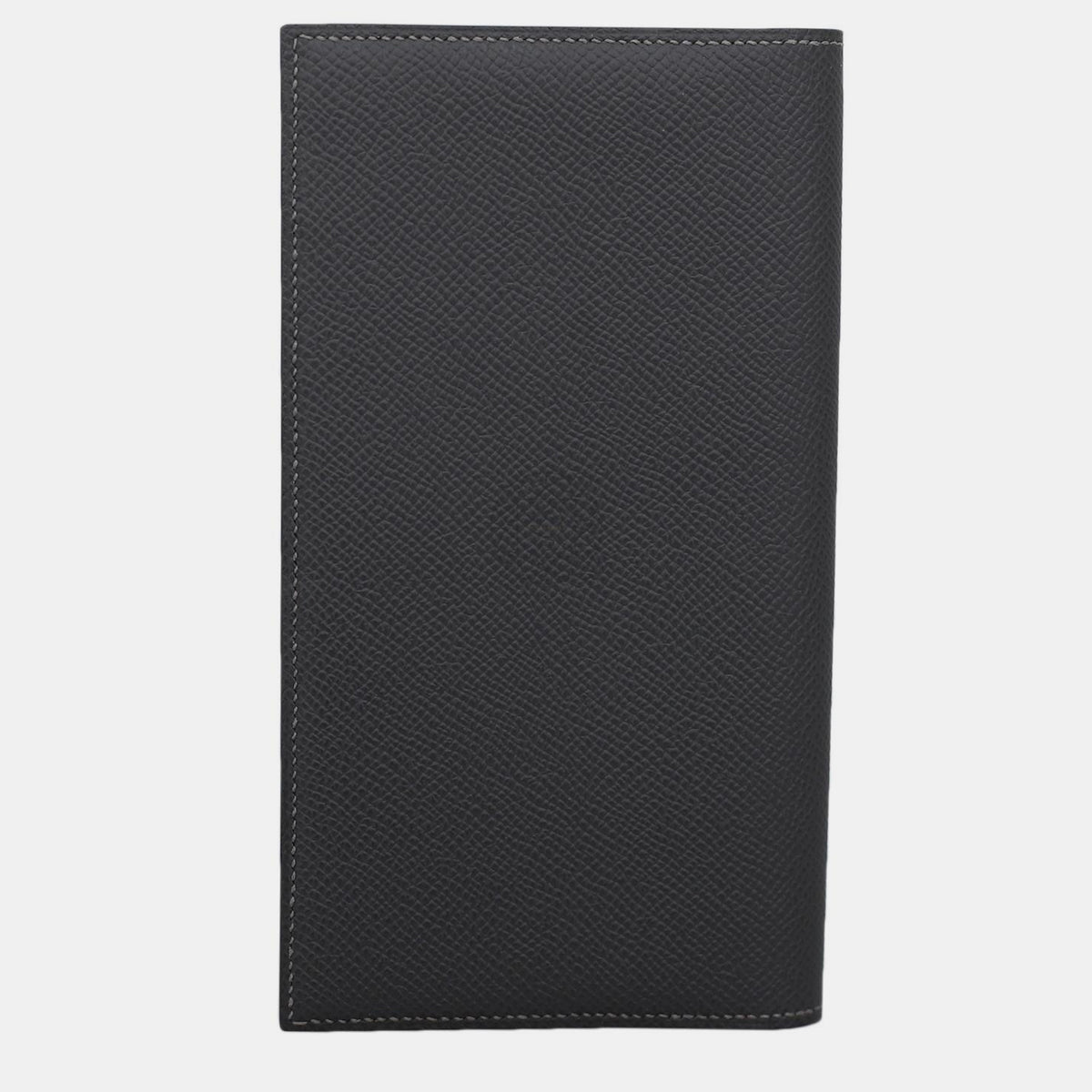 Hermès Grey Leather Fleming Wallet