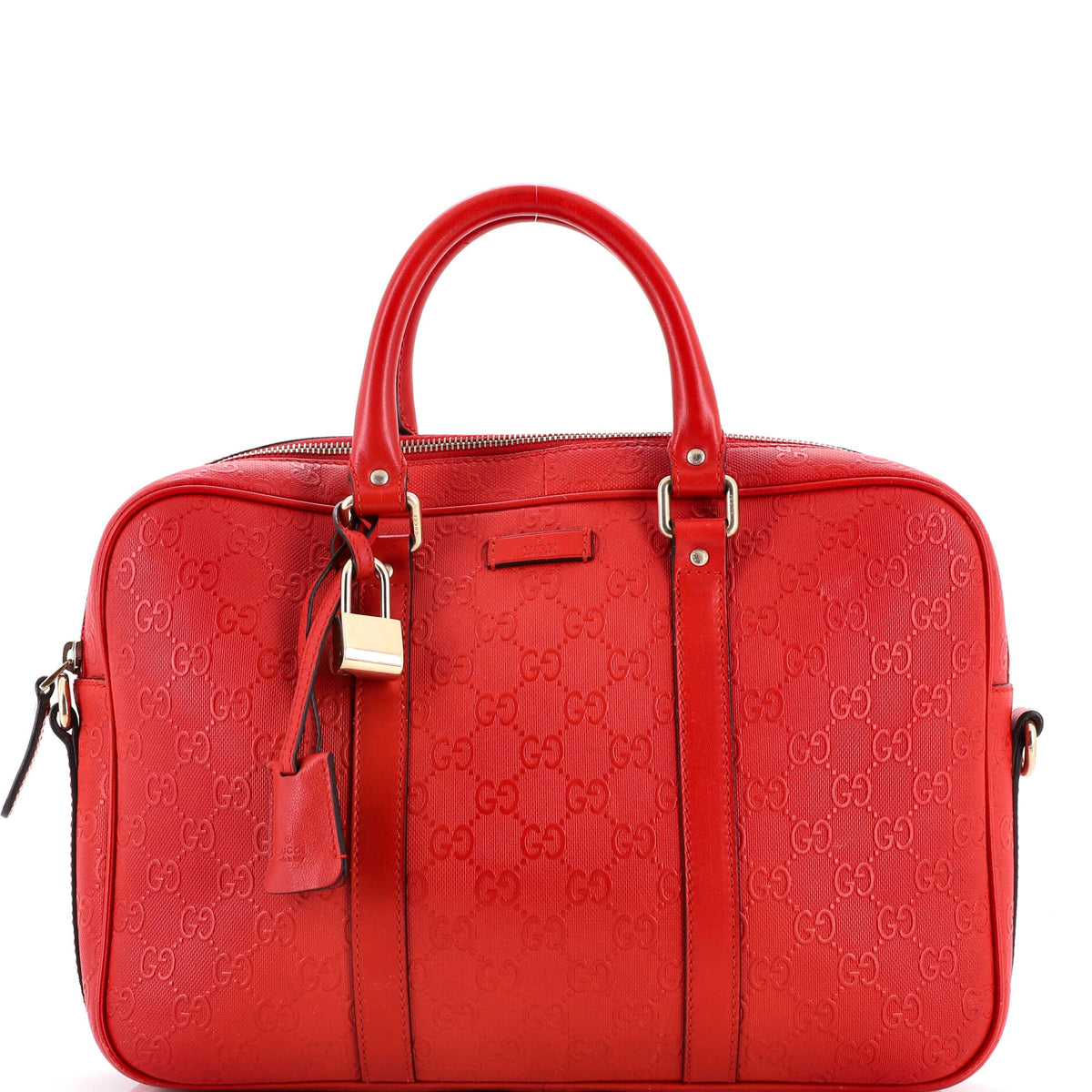 Gucci GUCCI Signature Convertible Briefcase Guccissima Leather Medium
