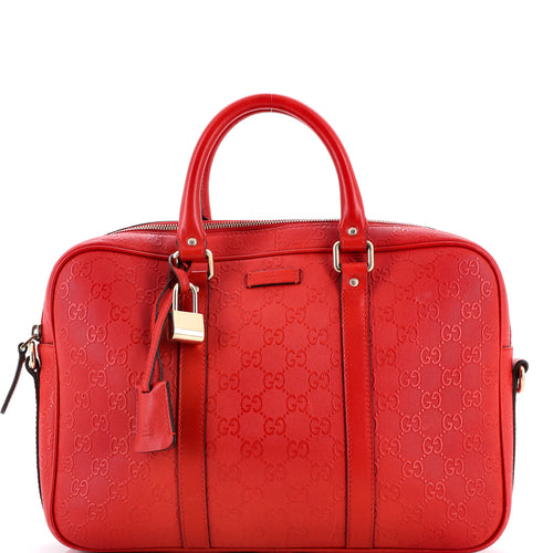 GUCCI Signature Convertible Briefcase Guccissima Leather Medium