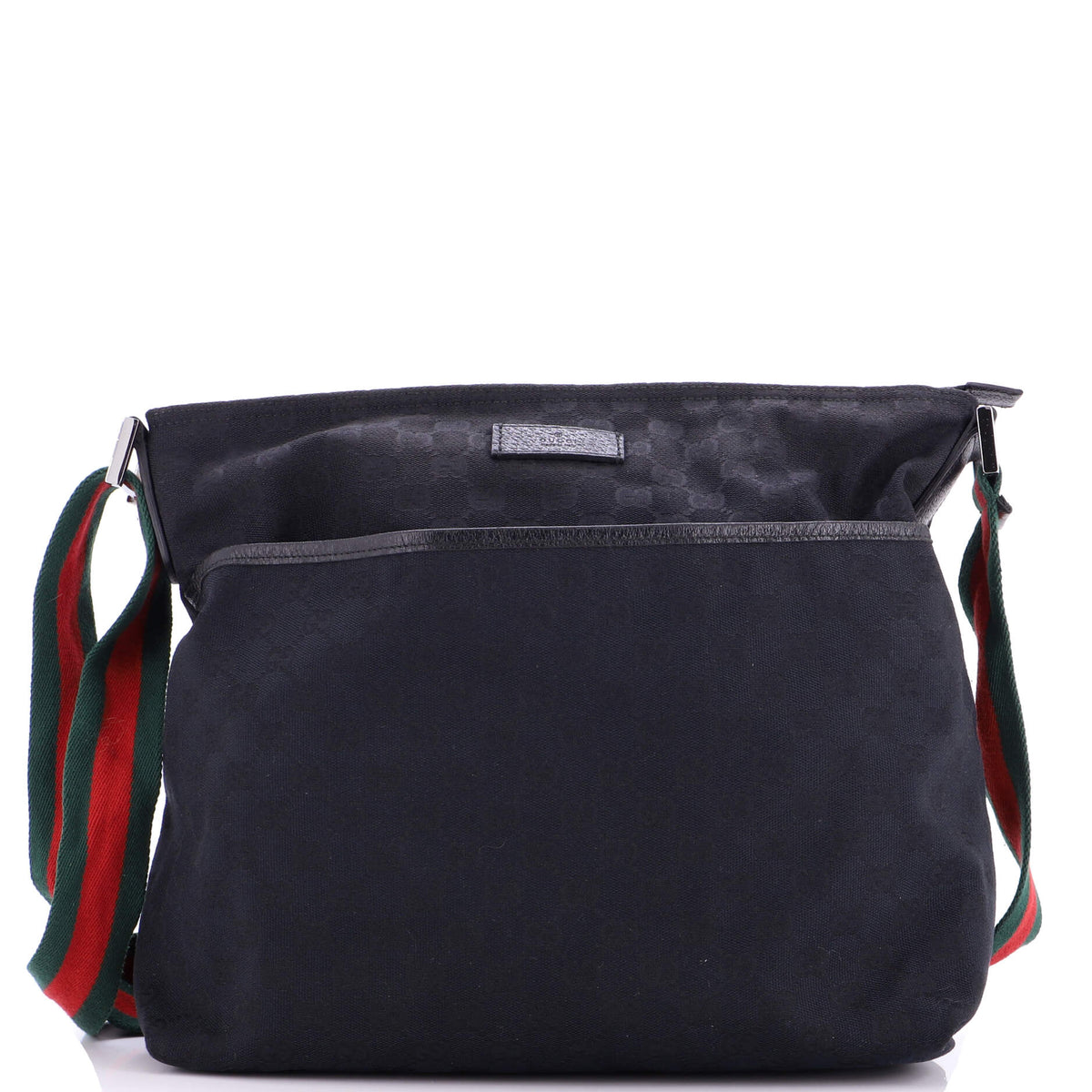 Gucci GUCCI Front Pocket Web Messenger GG Canvas Medium