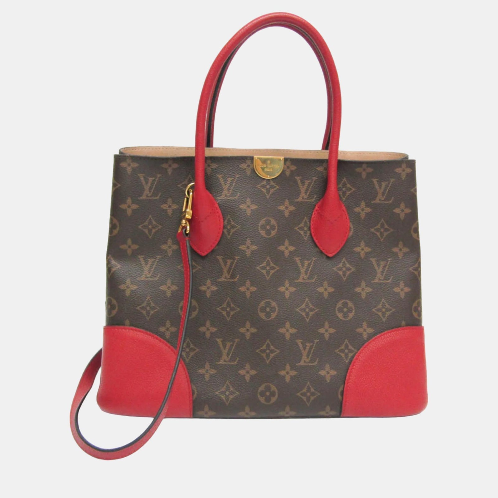 Louis Vuitton Flandrin-Tasche aus Canvas und Leder mit Monogramm in Marineblau/Malvenfarben