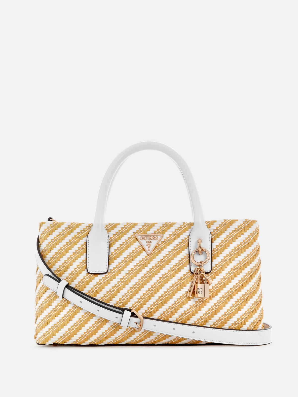 Guess Simona Straw Small Satchel