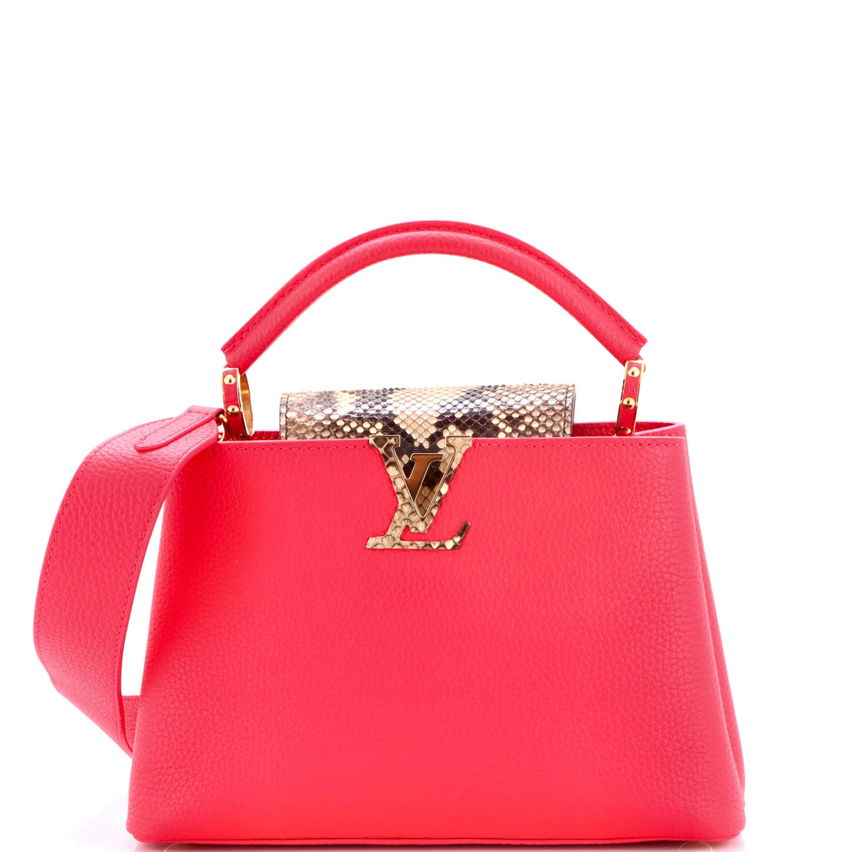 Louis Vuitton Capucines Bag Leather with Snakeskin BB