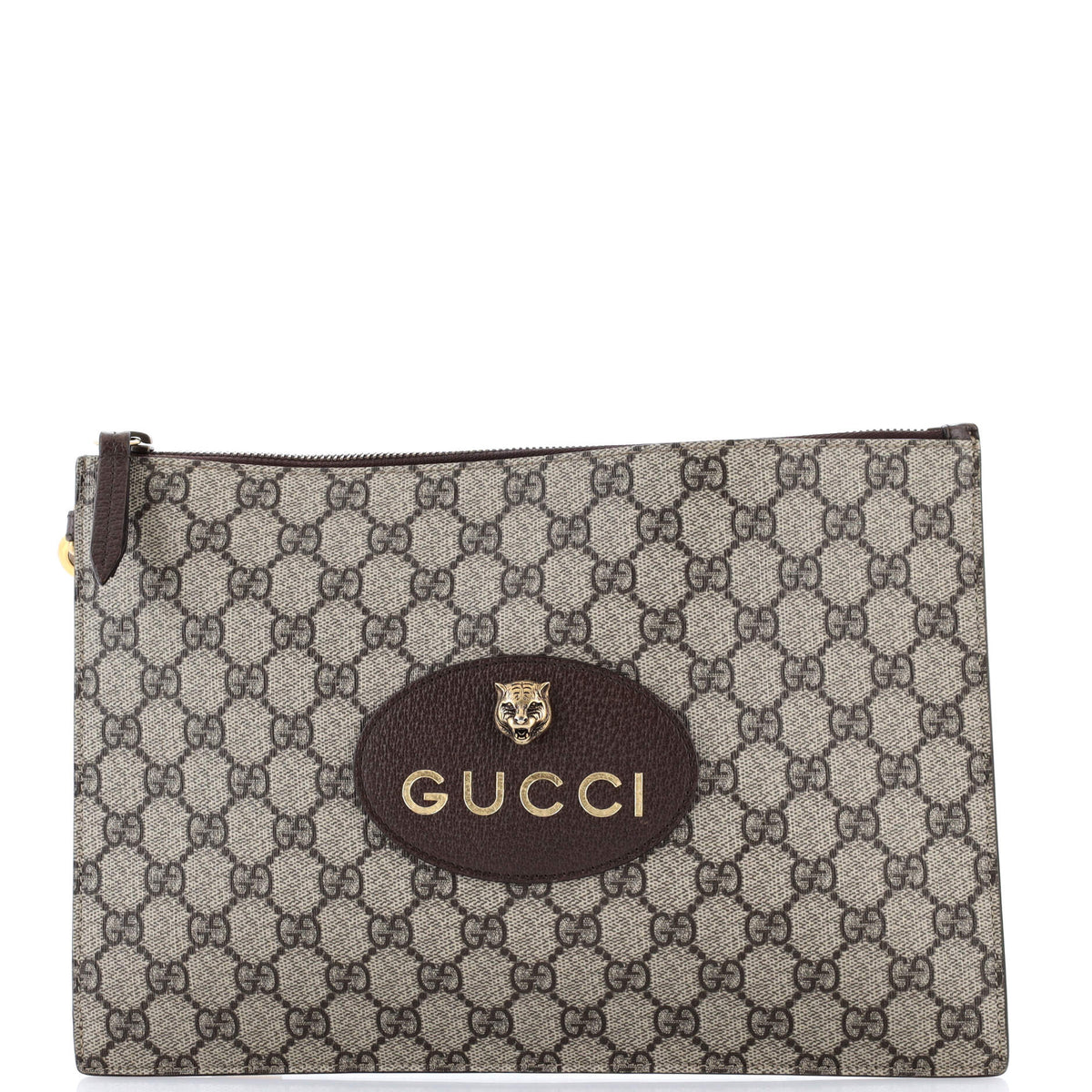 Gucci GUCCI Neo Vintage Wristlet Pouch GG Coated Canvas