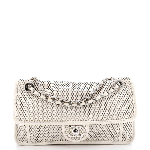 CHANEL Up In The Air Flap Bag Perforated Leather Medium