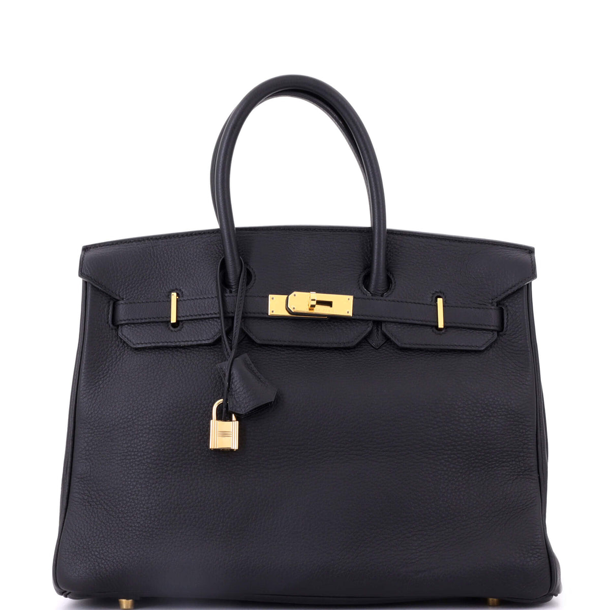 Herm?s Birkin Handbag Noir Togo with Gold Hardware 35