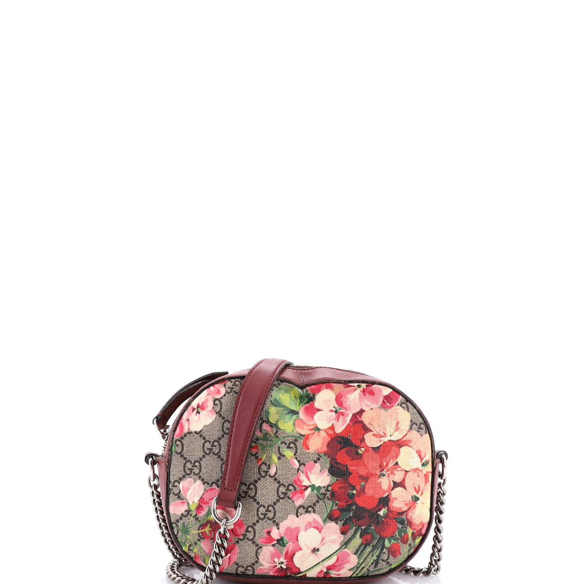 Gucci GUCCI Chain Crossbody Bag Blooms Print GG Coated Canvas Mini