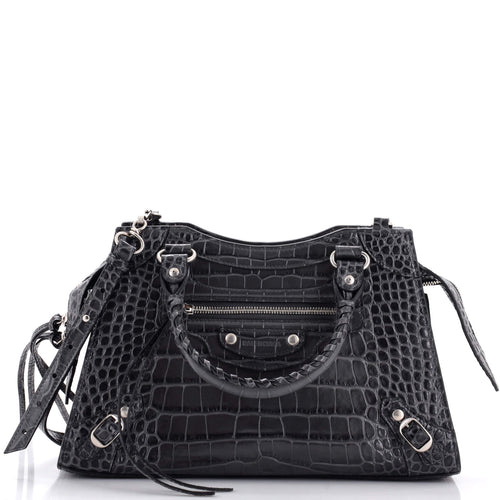 Neo Classic City Bag Crocodile Embossed Leather Small