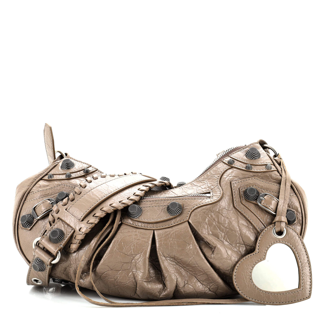 Balenciaga Le Cagole Giant Studs Shoulder Bag Leather Small