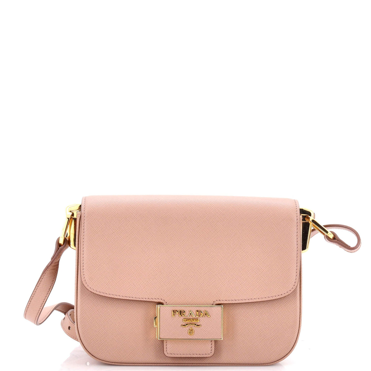 Prada PRADA Embleme Flap Bag Saffiano Leather Small