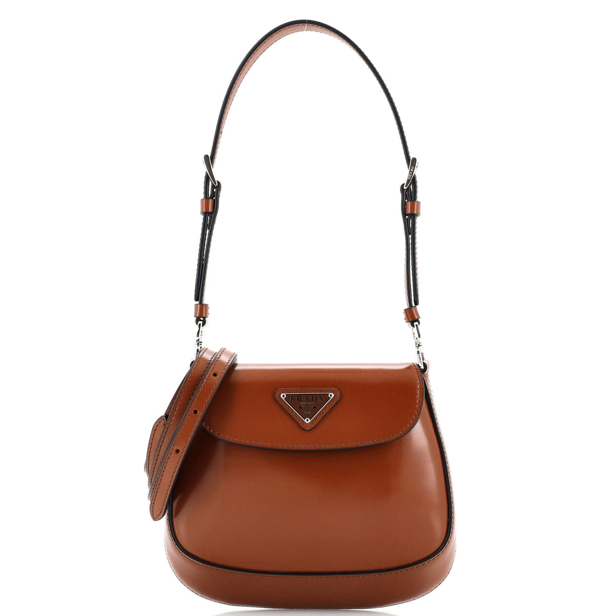 Prada PRADA Cleo Flap Shoulder Bag Spazzolato Leather Mini