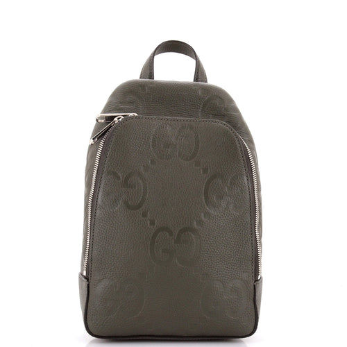 GUCCI Sling Bag Jumbo GG Embossed Leather