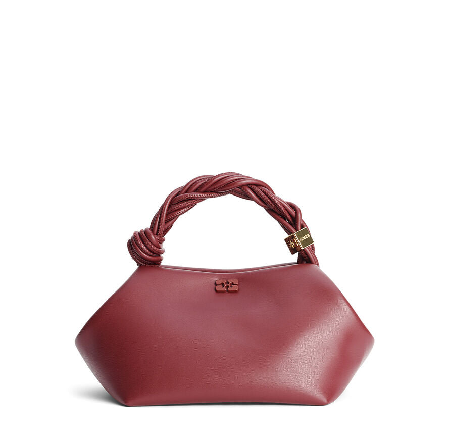 Ganni Small Bou Bag in Burgundy Women's