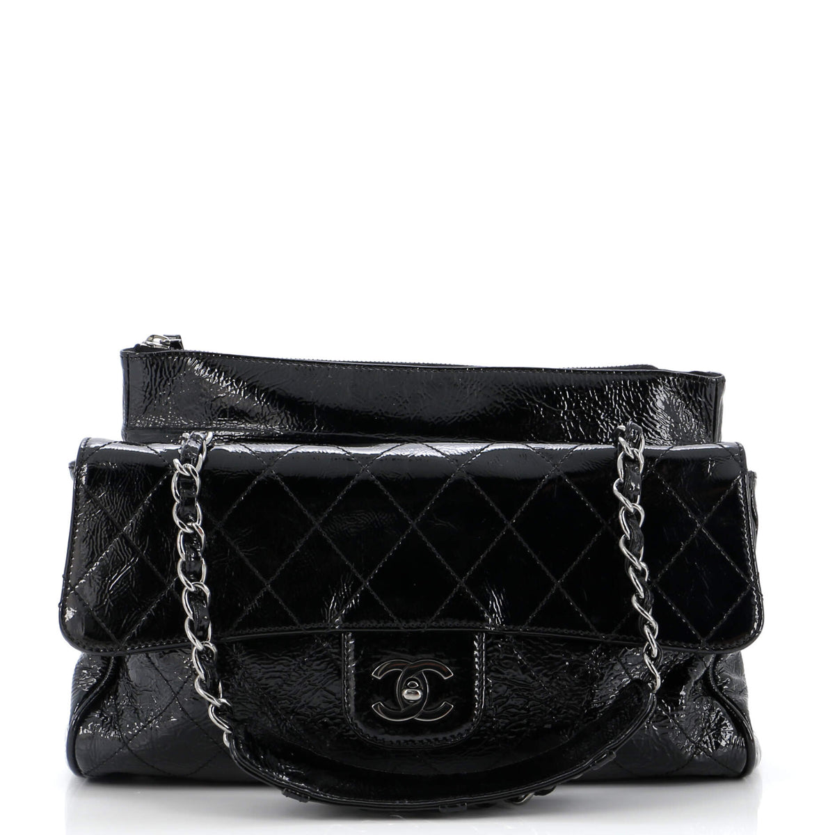 Chanel CHANEL Day Glo Double Sided Flap Bag Quilted Patent Medium