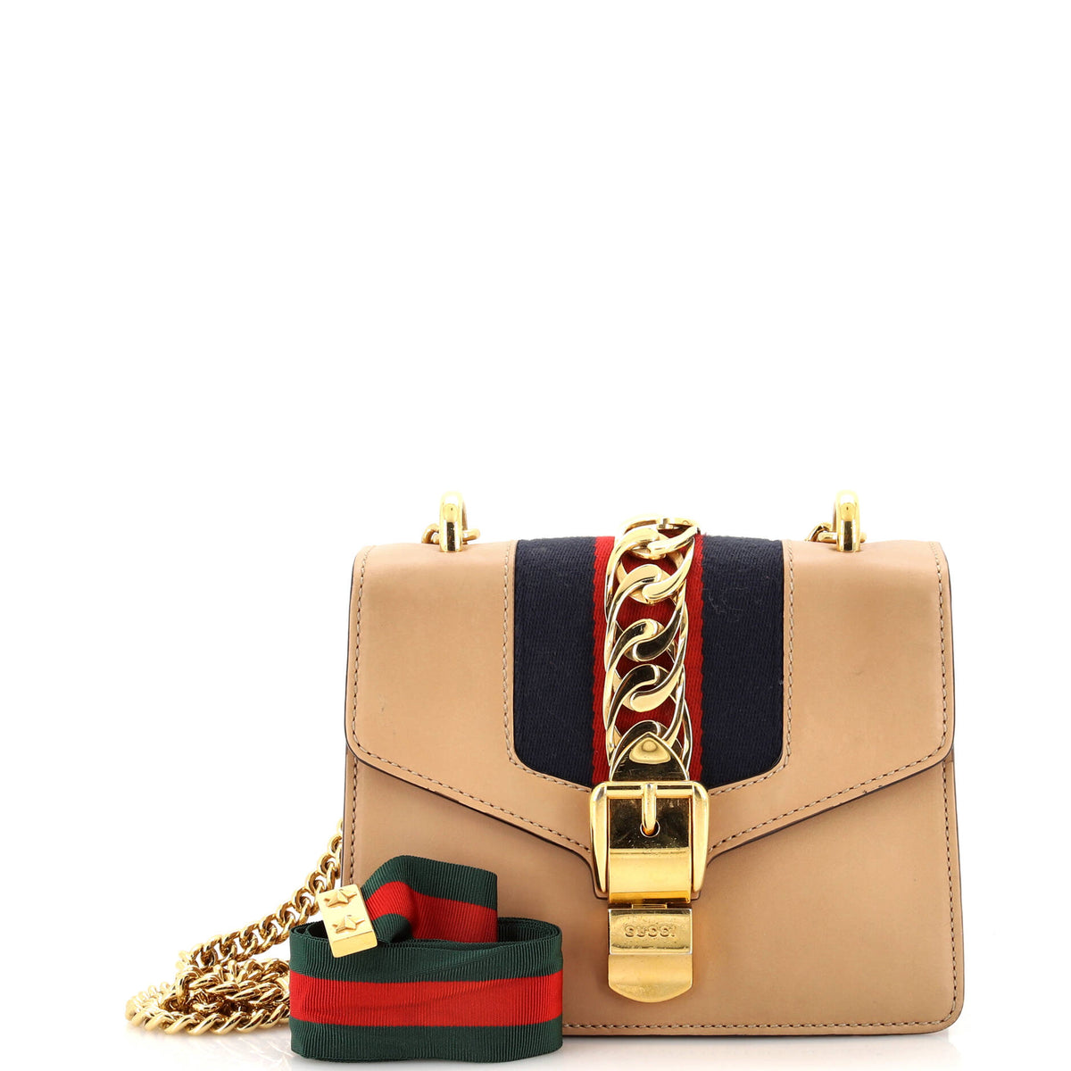 Gucci GUCCI Sylvie Chain Shoulder Bag Leather Mini