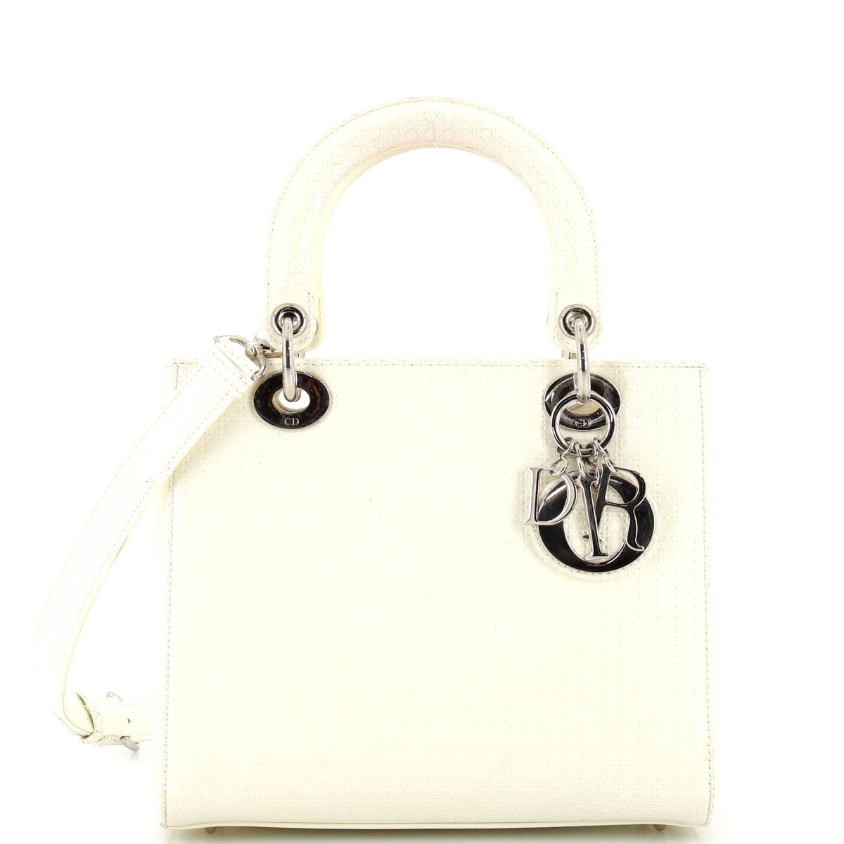 Christian Dior Lady Dior Bag Micro Cannage Metallic Calfskin Medium