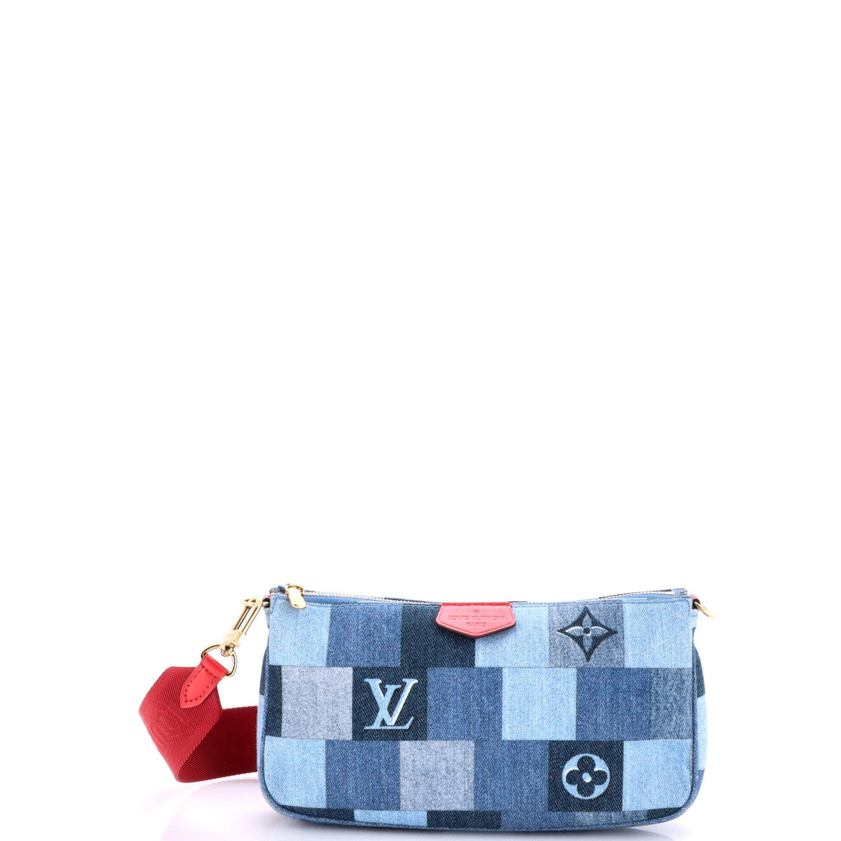 Louis Vuitton Multi Pochette Accessoires Damier and Monogram Patchwork Denim