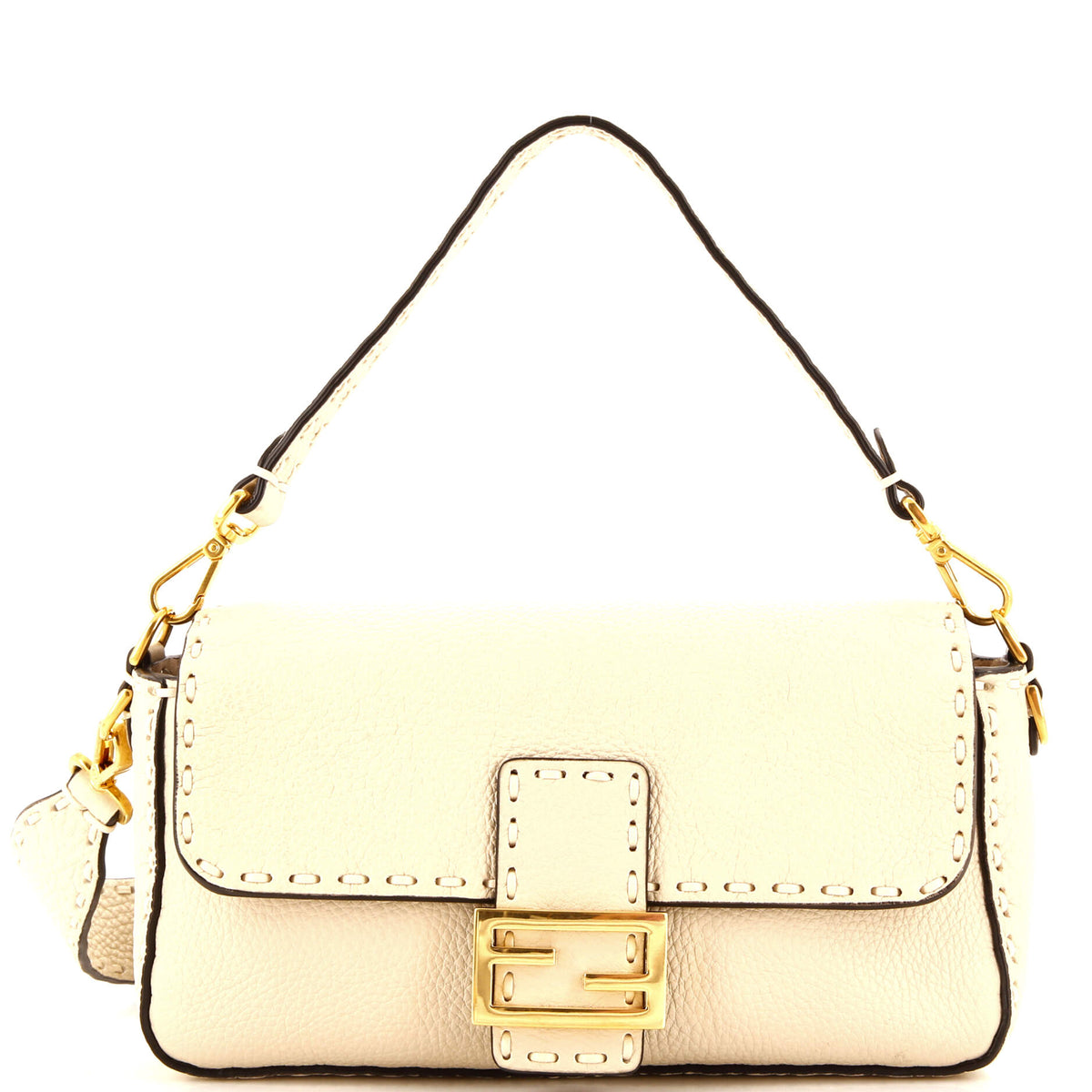 Fendi FENDI Selleria Baguette NM Bag Leather Medium