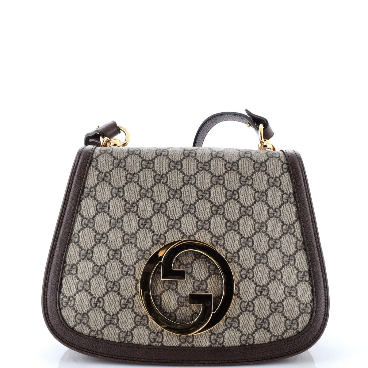 Gucci GUCCI Blondie NM Top Handle Bag GG Coated Canvas Medium