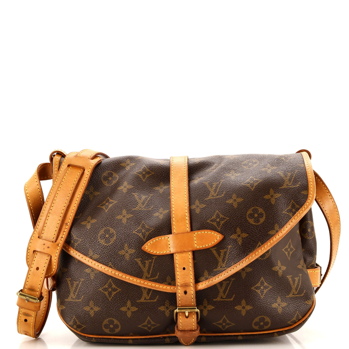 Louis Vuitton Saumur Handbag Monogram Canvas 30