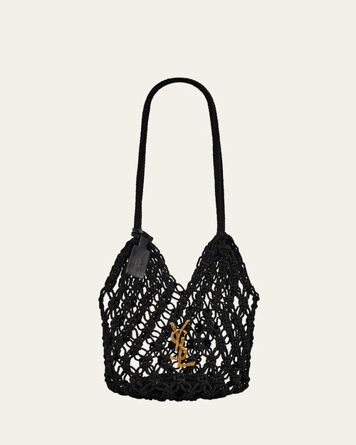 Small YSL Crochet Shopper Tote Bag