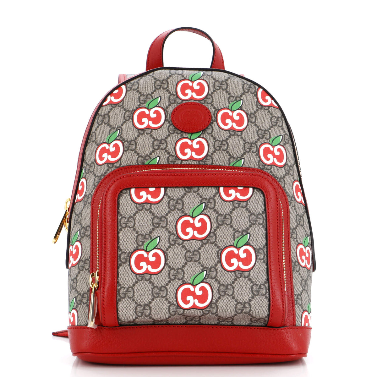 Gucci GUCCI Zip Pocket Backpack Printed GG Coated Canvas Small
