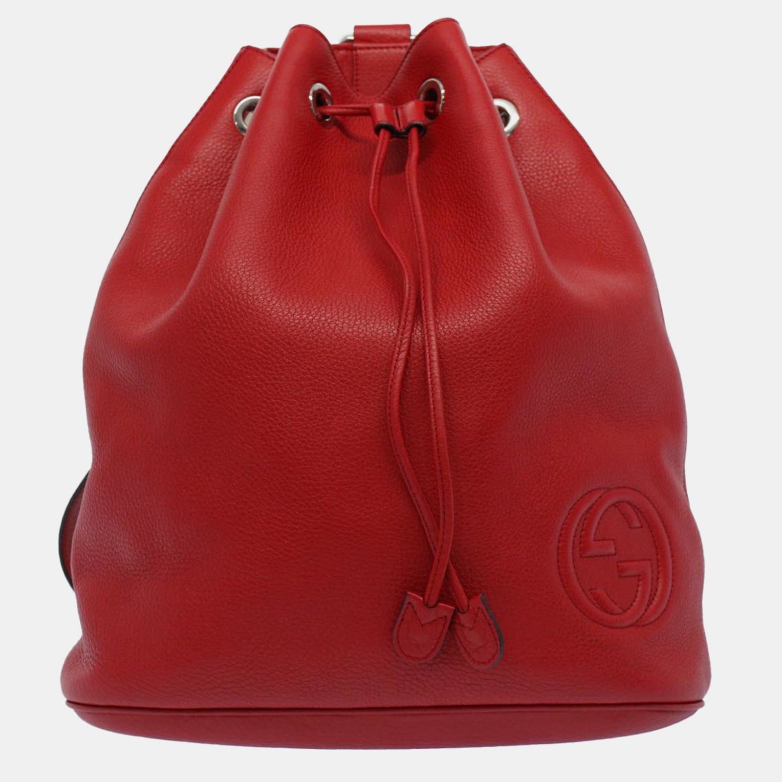 Gucci Sac seau Soho en cuir rouge