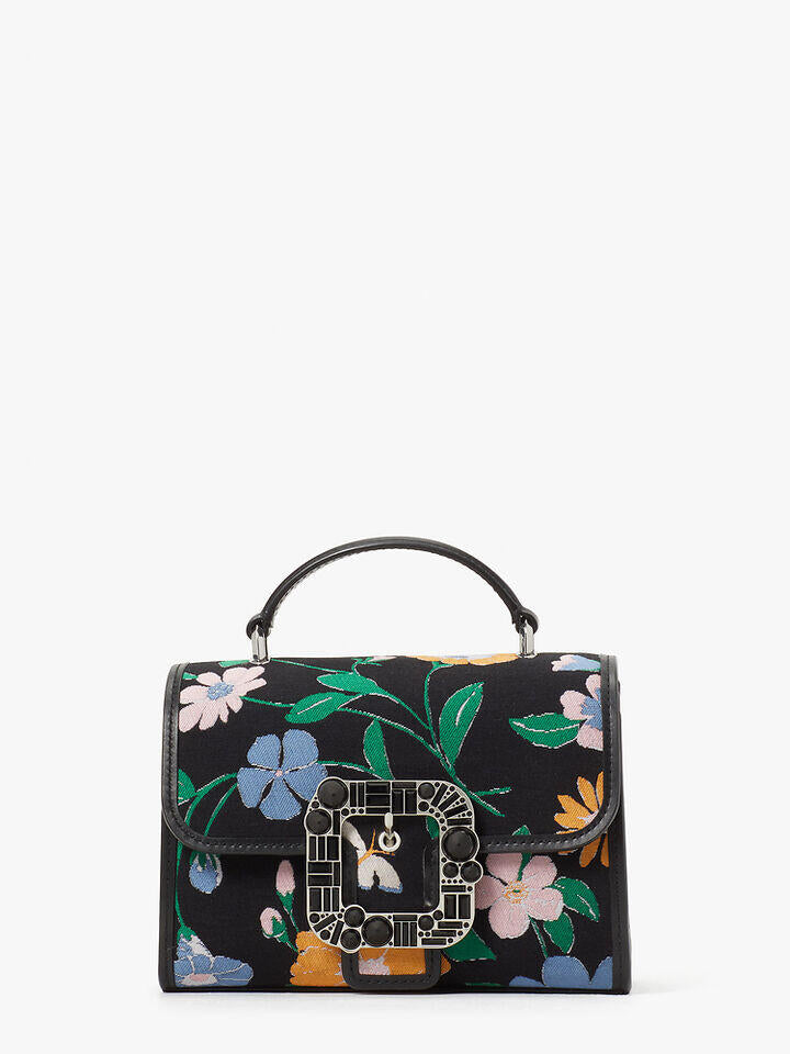 Kate Spade Au lovitt buckled floral jacquard small top-handle crossbody