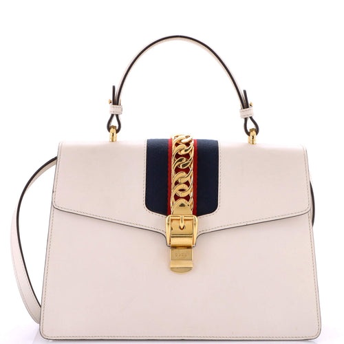 GUCCI Sylvie Top Handle Bag Leather Medium