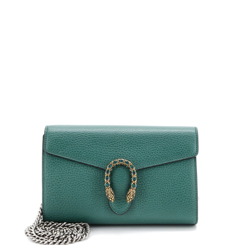 GUCCI Dionysus Chain Wallet Leather with Embellished Detail Small