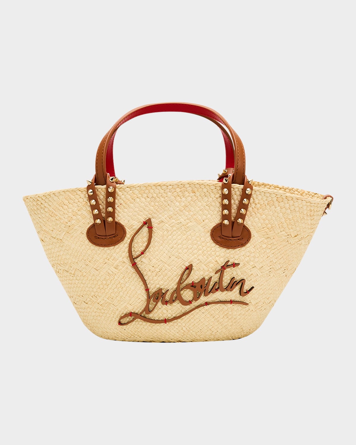 Christian Louboutin Cabata Mini Basket Tote Bag in Raffia